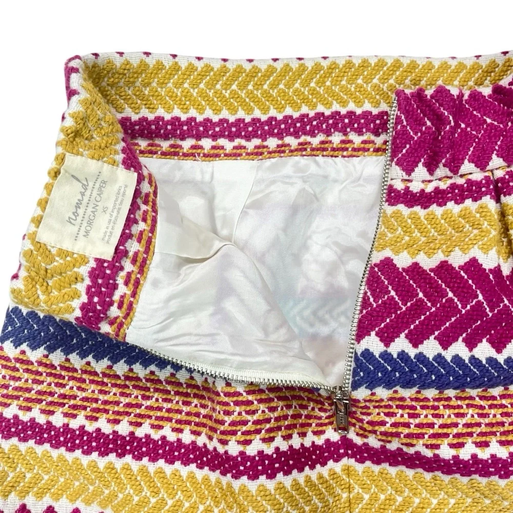 Anthropologie Nomad Morgan Carper‎ Women’s XS Woven Mini Skirt Pockets